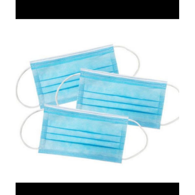 Masker Facemask Face Mask 3 Lapis Ply Earloop 50 Pcs