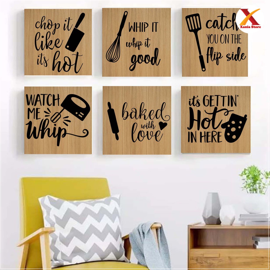 wall dekor hiasan dinding dapur quotes pajangan gantung hiasan dinding kitchen MDF