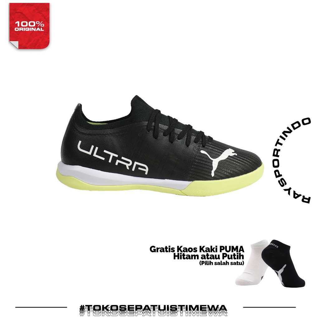 SEPATU FUTSAL PUMA ULTRA 3.4 IT PUMA BLACK/PUMA/WHITE/FIZZY