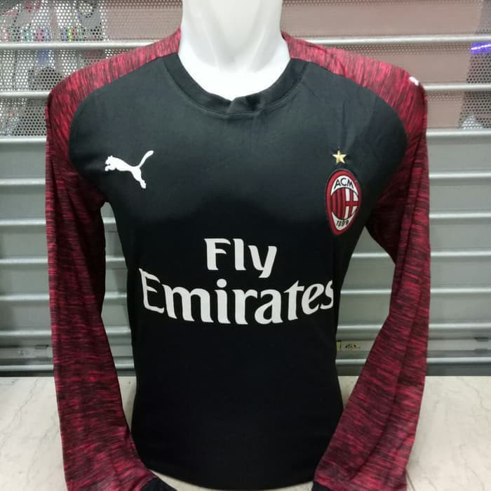 JERSEY BOLA AC MILAN 3RD LONG SLEEVE 2018/2019 GRADE ORI