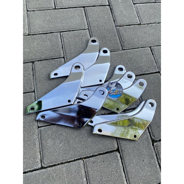 pangkon knalpot corbi dudukan knalpot corbi breket knalpot corbi plor stenlis crome untuk cb gl100