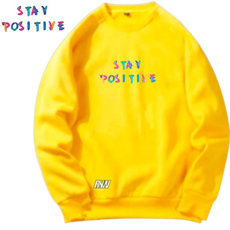 COD M-XXXL Sweater Crewneck Pria Best Seller STAY POSITIVE Distro ORI BOHEL/sunmori/anime/crewneck