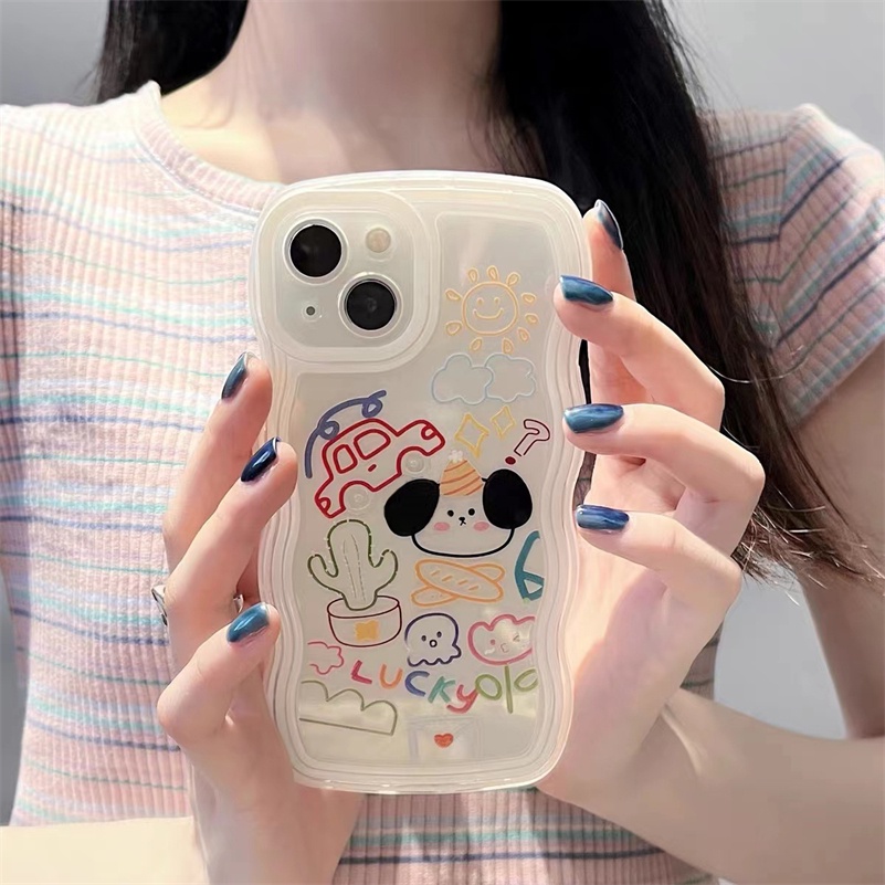 Soft Case Silikon Transparan Motif Anjing Lucu Untuk iPhone 13 12 11 Pro Max X Xr Xs Max SE 8 7 6 6s Plus