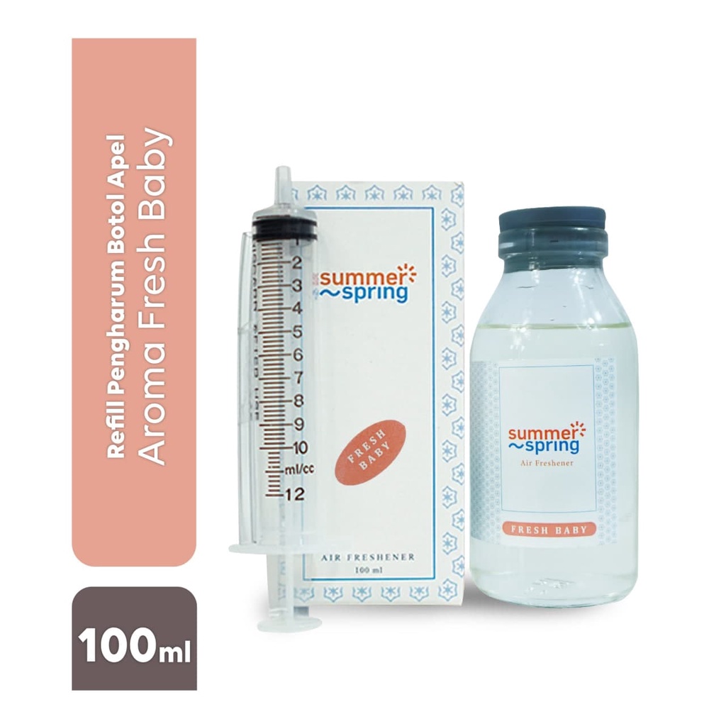 Parfum Mobil Pengharum Ruangan Pewangi Kamar Tidur Harum Summer Spring | Refill Apel | Fresh Baby