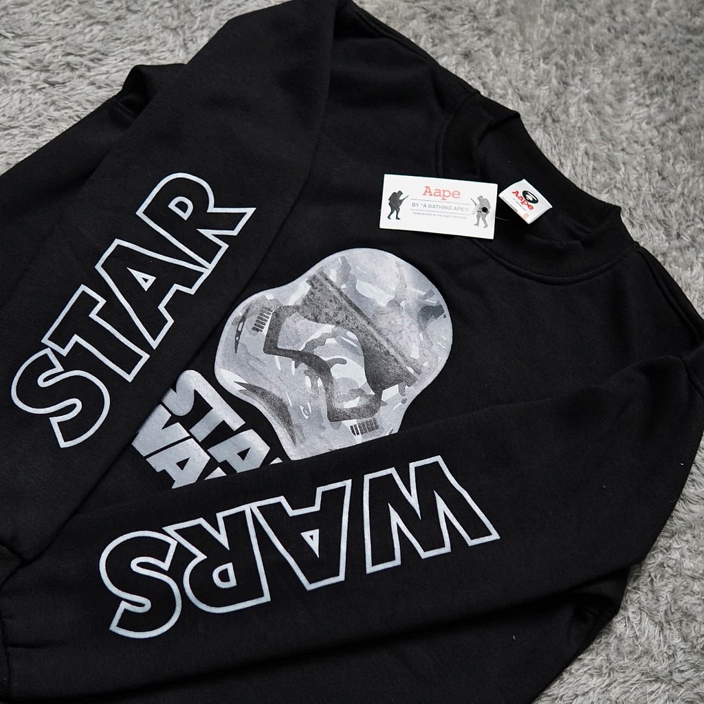 SWEATER CREWNECK BAPE AAPE STARWARS FULLTAG &amp; LABEL