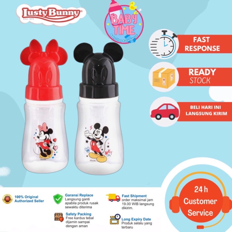 Botol Susu Bayi Lusty Bunny Disney DMM-1011/1021 Botol Susu Regular Round Bottle