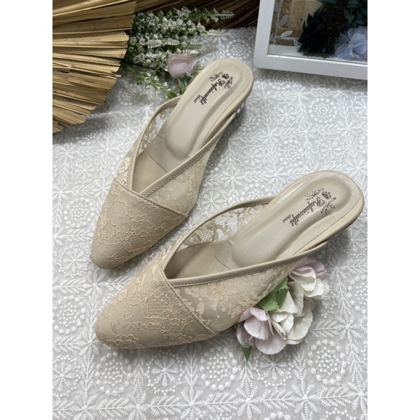 Rafaizoutfit sepatu wanita heels kaca 3cm anessha tanpa asesoris