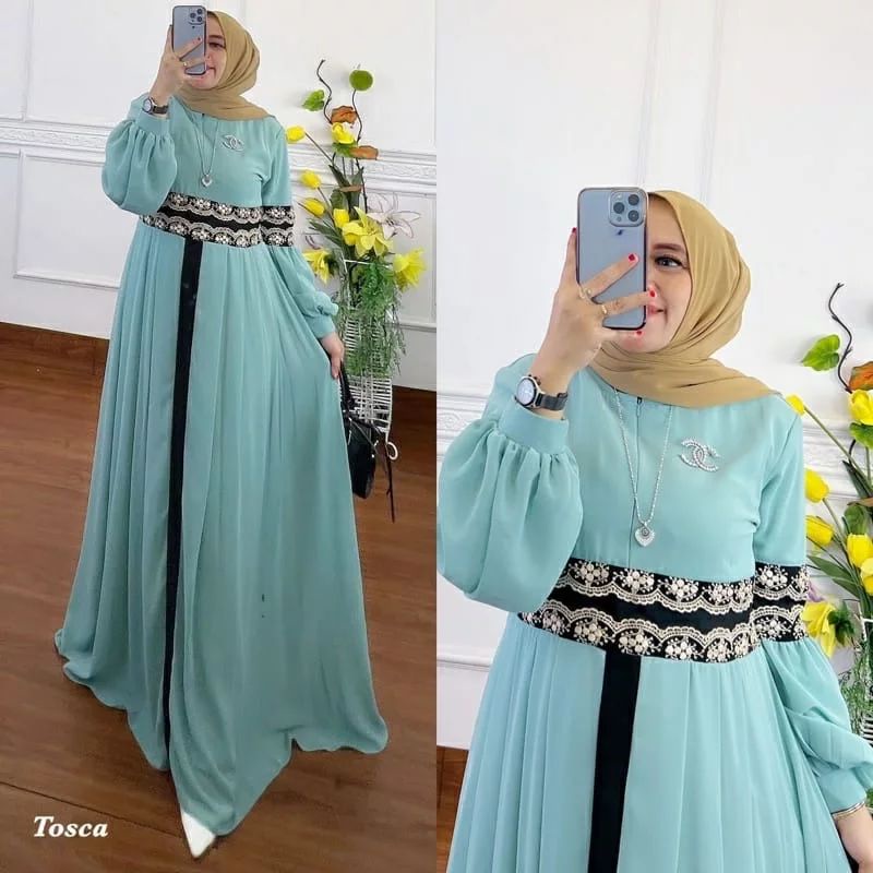 GAMIS TERBARU ALIKA DRESS BAHAN CERUTY BABYDOLL FULL FURING APLIKASI RENDA GAMIS CERUTY WANITA TERBARU 2023 KEKINIAN / MAXY DRESS JUMBO / DRESS CERUTY FASHION MUSLIM