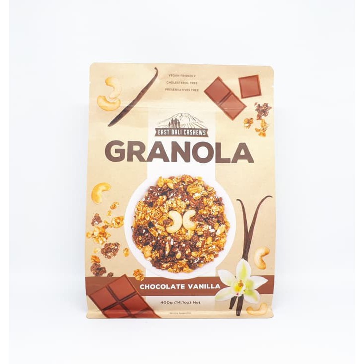 

EAST BALI CASHEWS - GRANOLA CHOCOLATE VANILLA 400GR