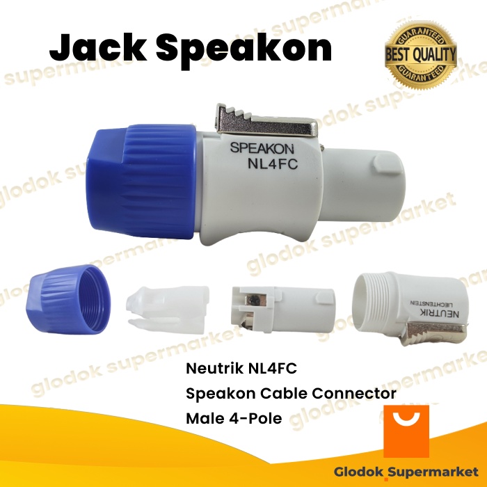 Jack Speakon Neutrik Cable Connector NL4FC Spikon Male