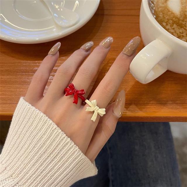 Korea busur terbuka cincin wanita 2021 Baru In fashion adjustable indeks cincin kepribadian ring