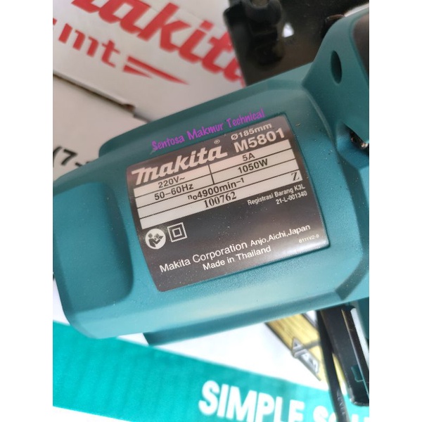 MAKITA M5801B Circular Saw Gergaji Potong Belah Kayu 7&quot; M 5801 B