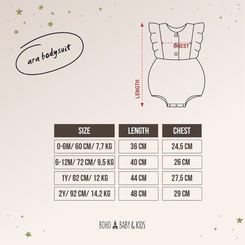 bohobaby ara bodysuit