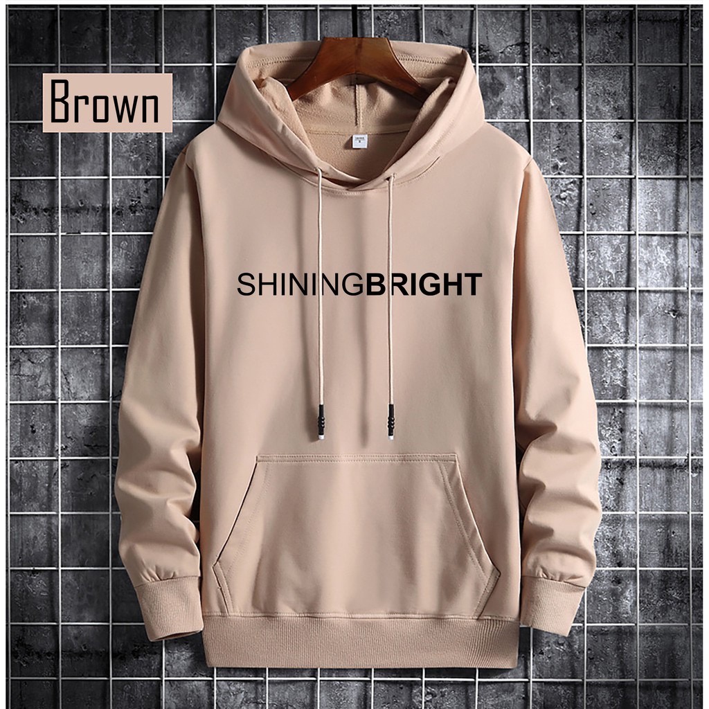 Sweater Hoodie Simple Unisex / Jaket Hoodie SHINING BRIGHT Premium / Hoodie distro pria wanita / jaket hoodie unisex