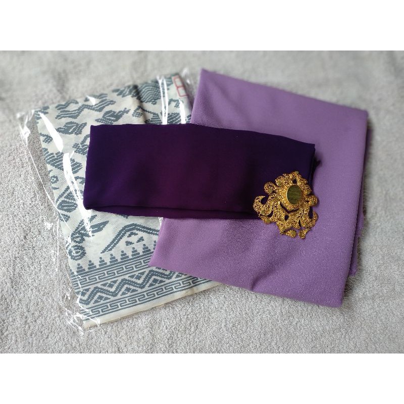 [set] seragaman batik + kain kebaya/ set kamen batik +kain polos /seragaman