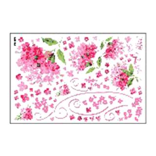  Craft Stiker  Dinding Motif  Bunga  Sakura Warna Pink 