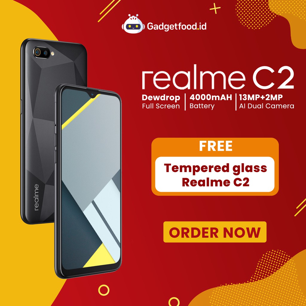 HP REALME C2 RAM 3GB/32GB HANDPHONE ANDROID SMARTPHONE GARANSI RESMI DAN COD