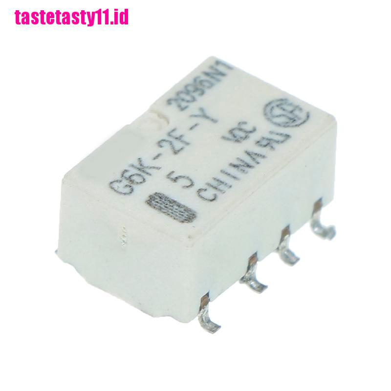 5pcs dc 5v smd g6k-2f-y signal relay 8 Pin Untuk omron