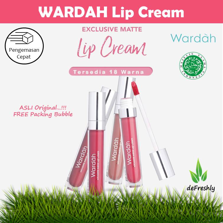 WARDAH Lipcream - Exclusive Matte Lip Cream ( lipstick lipstik lipkrim ) - ORIGINAL