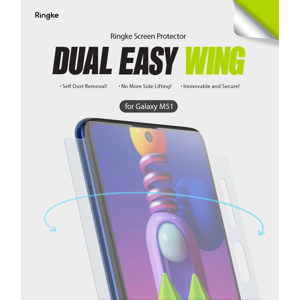 Screen Protector Samsung Galaxy M51 Ringke Dual Easy Full Anti Gores Screen Guard