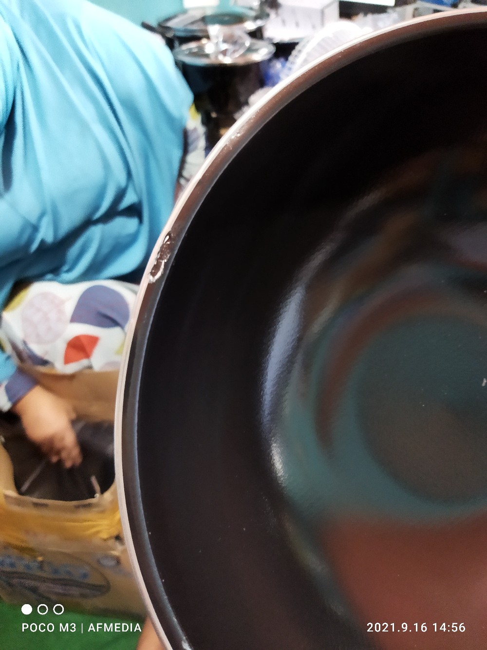 Wajan Enamel Set Gagang Merah/wajan Penggorengan Teflon Anti Lecet (texania)