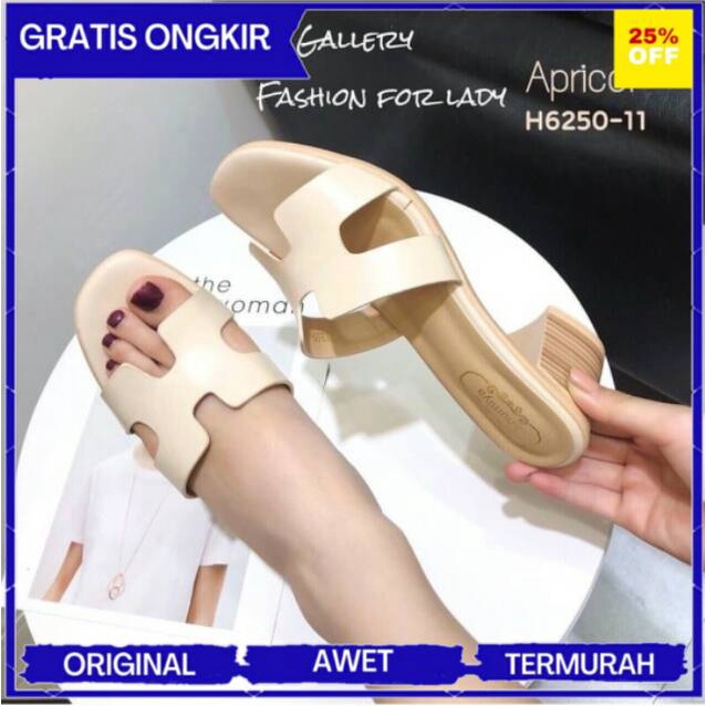 (BAYAR DITEMPAT) TERBARU DAN TERLARIS ML 22 Sandal hak tahu wanita terbaru 5cm 36/40