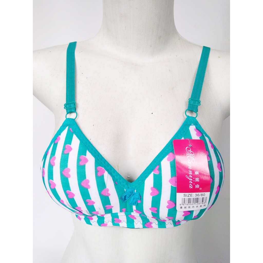 bra remaja motif tanpa kawat / bh fashion import cup kecil