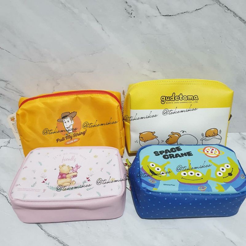 Pouch Daiso Pooh Gudetama Woody Alien