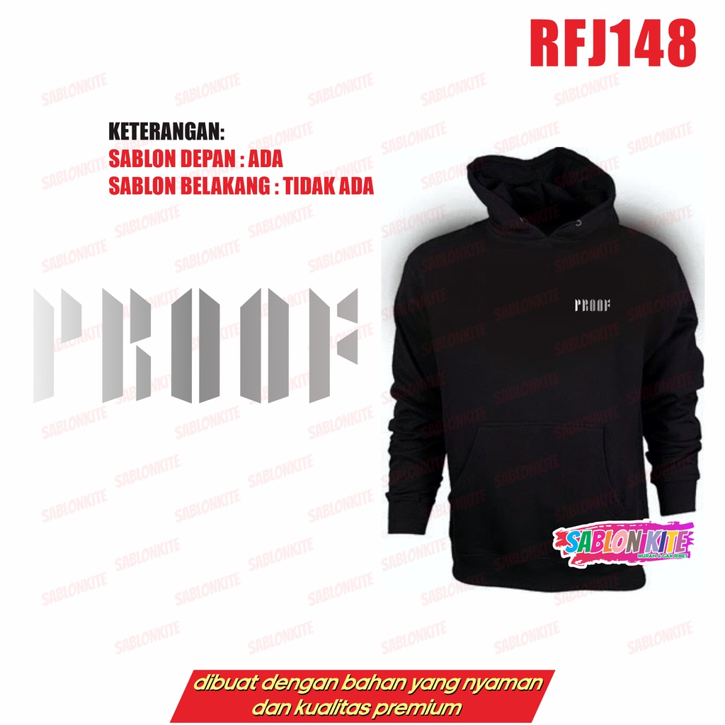 MURAH!!! SWEATER HOODIE KPOP PROOF TULISAN KECIL RFJ148