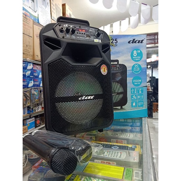 speaker aktif dat karaoke wireless 2 bluetooth radio subwoofer
