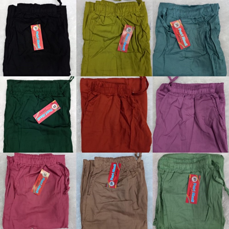 GROSIR 20pcs Celana Kulot Rayon Wanita Celana Kulot Bahan Rayon Kulot Highwaist