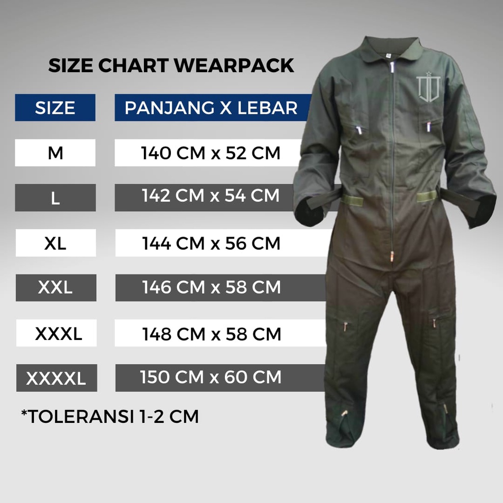 COD wearpack Safety Ojak/ Baju bahan American dril /wearpack coverall/ Seragam Kerja Proyek