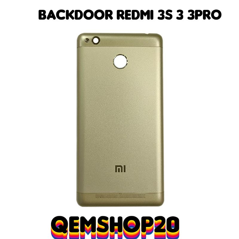 BACKDOOR BACKCOVER TUTUP BELAKANG BATERAI XIAOMI REDMI 3S 3PRO ORI