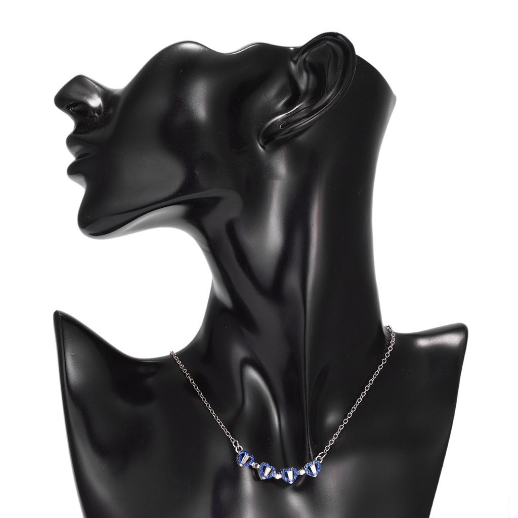 Red diamond KC gold four hearts four-leaf clover magnetic double-wearing method ladies necklace Korean fashion jewelry, the best accessory to wear when attending a wedding party, the best gift for girlfriend and mother