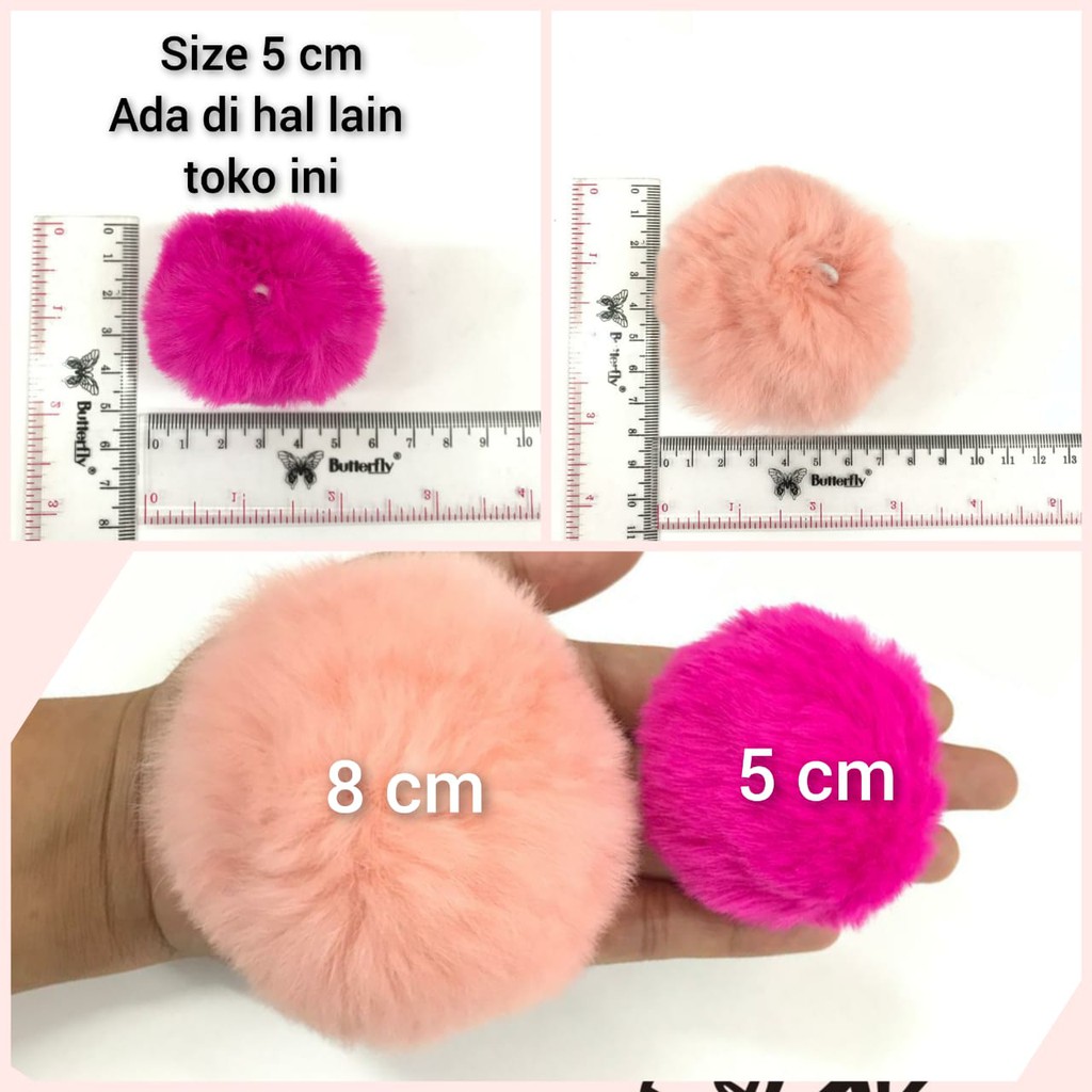 POM POM BESAR BULU HALUS 8 CM