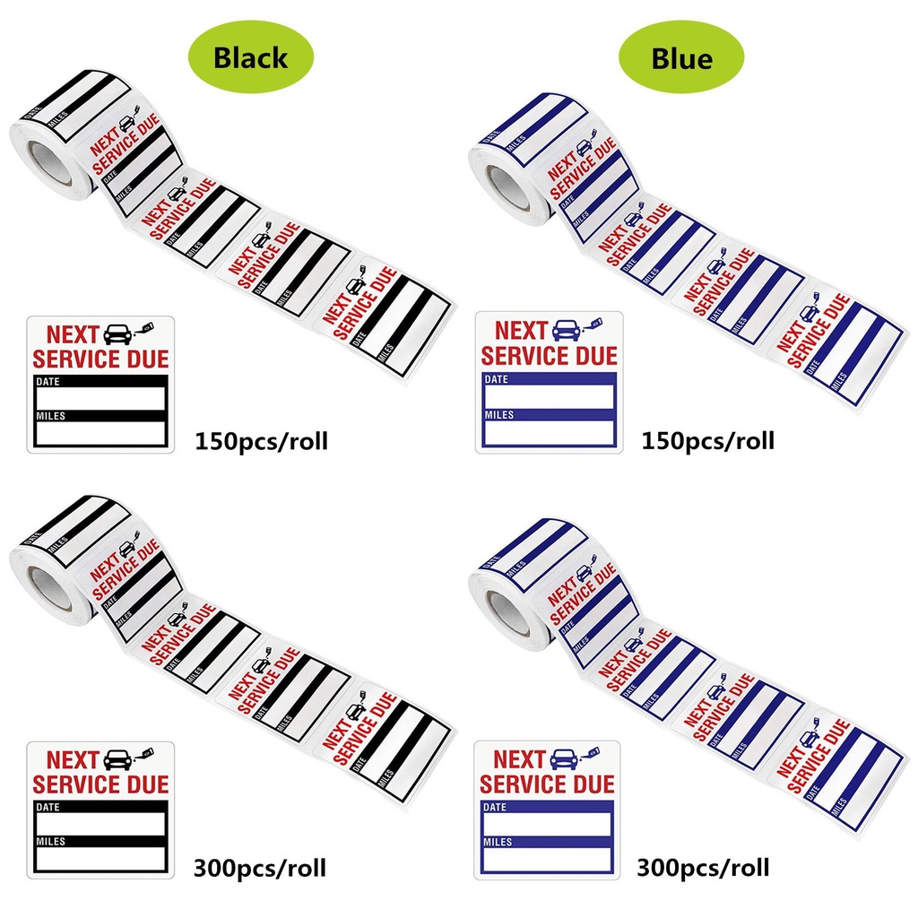 Wonder Oil Change Stiker Removable Next Service Due Self-adhesive Auto Maintenance