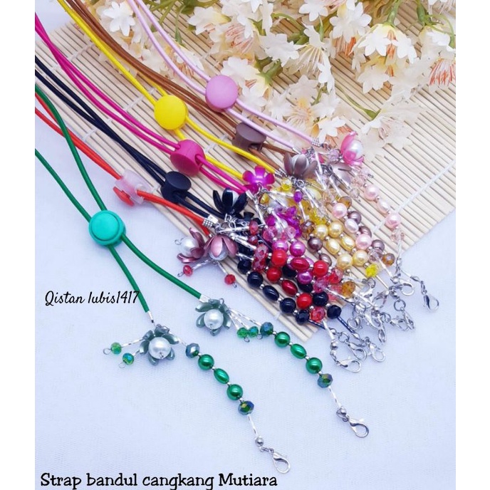 Strap masker bandul cangkang mutiara beli 10 free 2