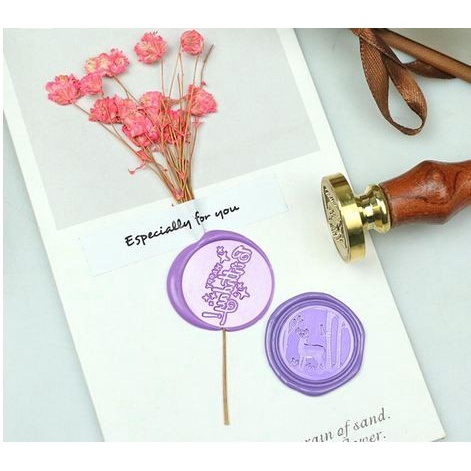 Sealing Wax Stamp with Wood Handle - Happy Birthday Series