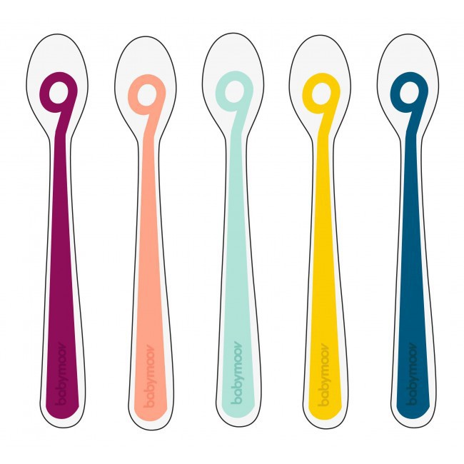 Babymoov Baby Spoon Silicone / Sendok Silikon Bayi 6m+ (Tersedia Varian Isi)