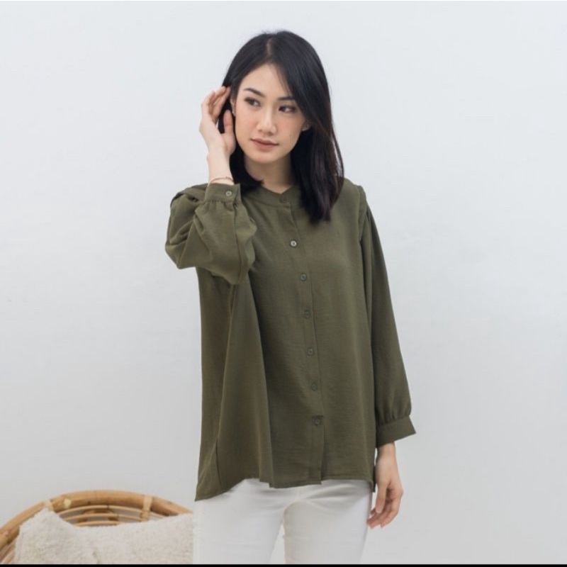 [BISA COD] BLOUSE CRINCLE PREMIUM TERMURAH/KEMEJA WANITA FORMAL/BLOUSE WANITA