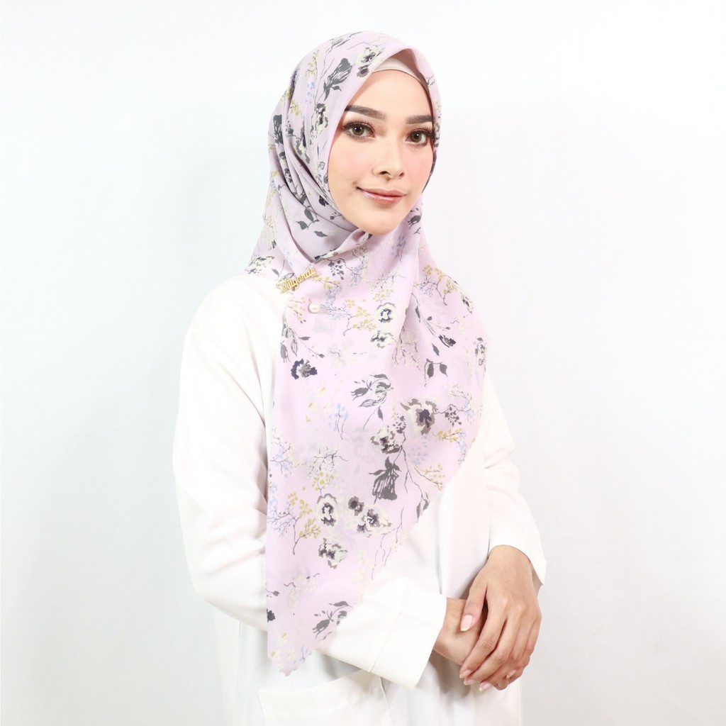 Hijab Segiempat Motif Valery Bahan Viney Jepang ORIGINAL