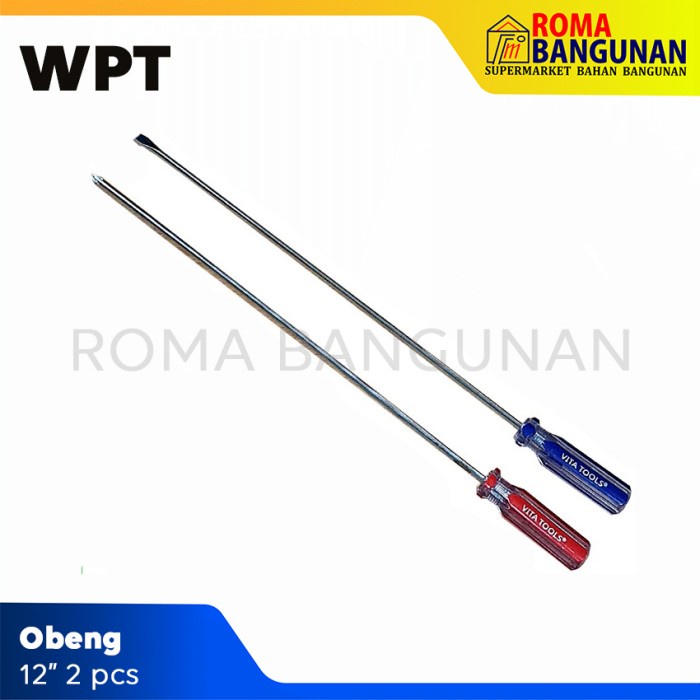 Obeng Setting Panjang 12&quot; 12 Inch 2 PCS Plus Minus 30 cm