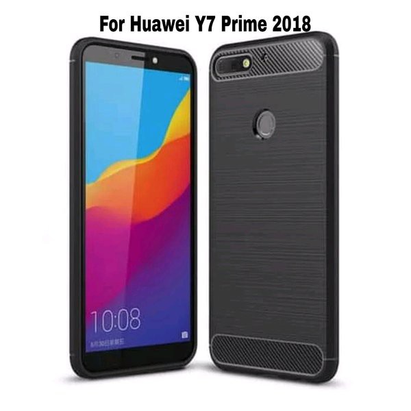 Case Silicon Carbon Huawei Y7 Prime 2018 Softcase