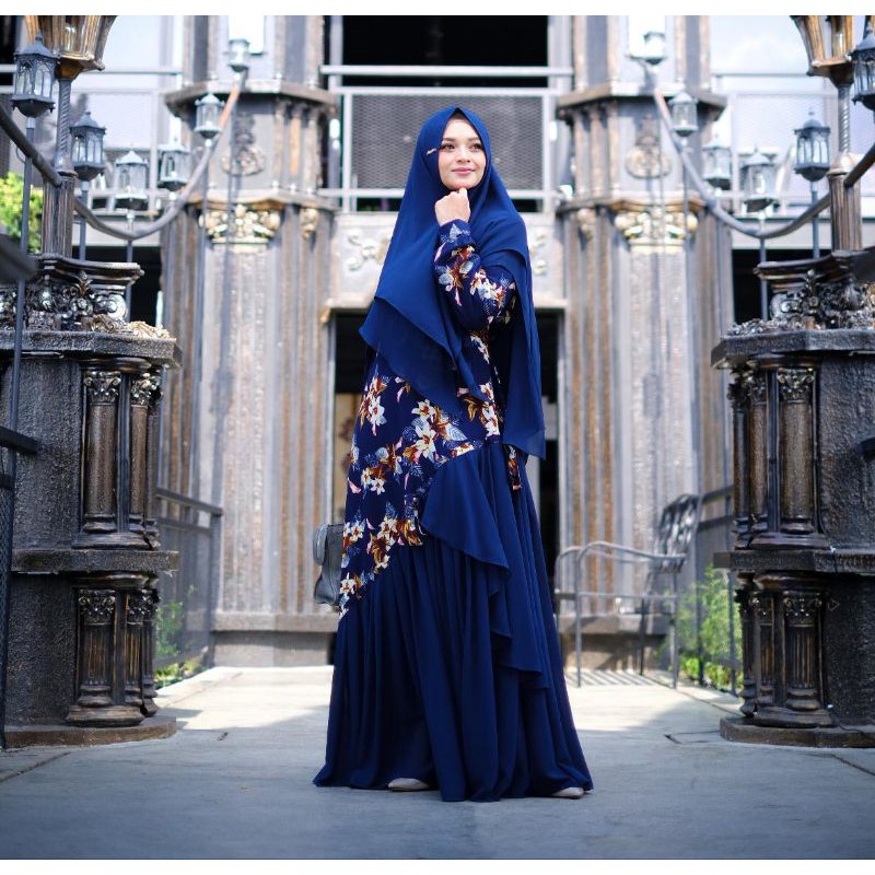 Gamis Lebaran Kanaya Syari Ceruty Babydoll 2021 Model Gamis Terbaru Jumbo Mewah Cantik ( COD )