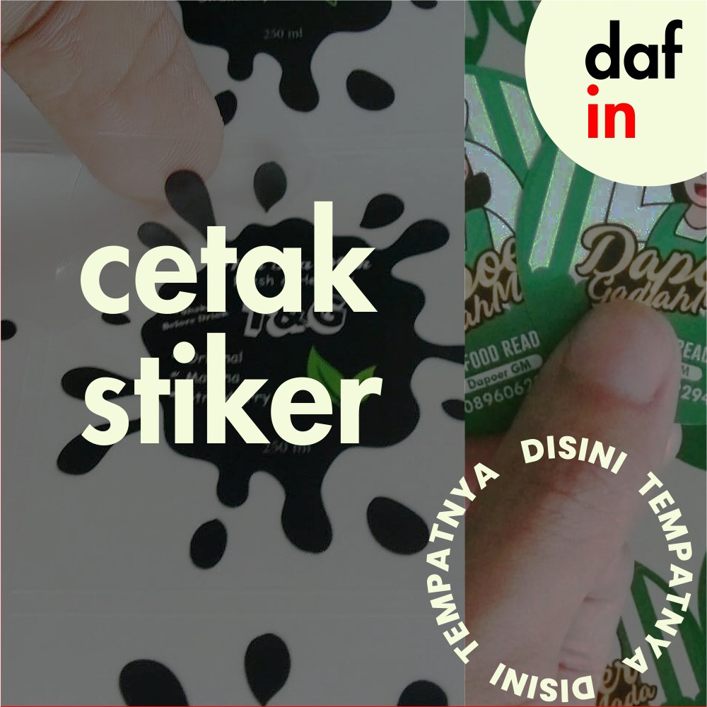 

CETAK STIKER BONTAK / CETAK / PRINT / HIASAN / LABEL BAHAN BONTAK