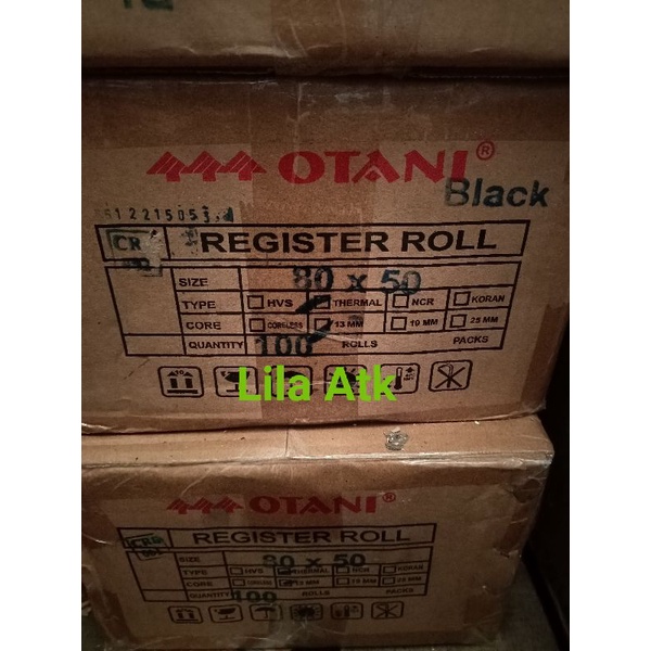 

Kertas Thermal Otani 80 x 50 per dus ( Pengiriman khusus GRAB/GOJEK)