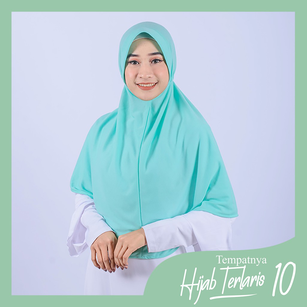 PROMO COD - TERMURAH!! Jilbab Serut Kaos - Hijab Santai Homestatis Size L - Khimar Instan