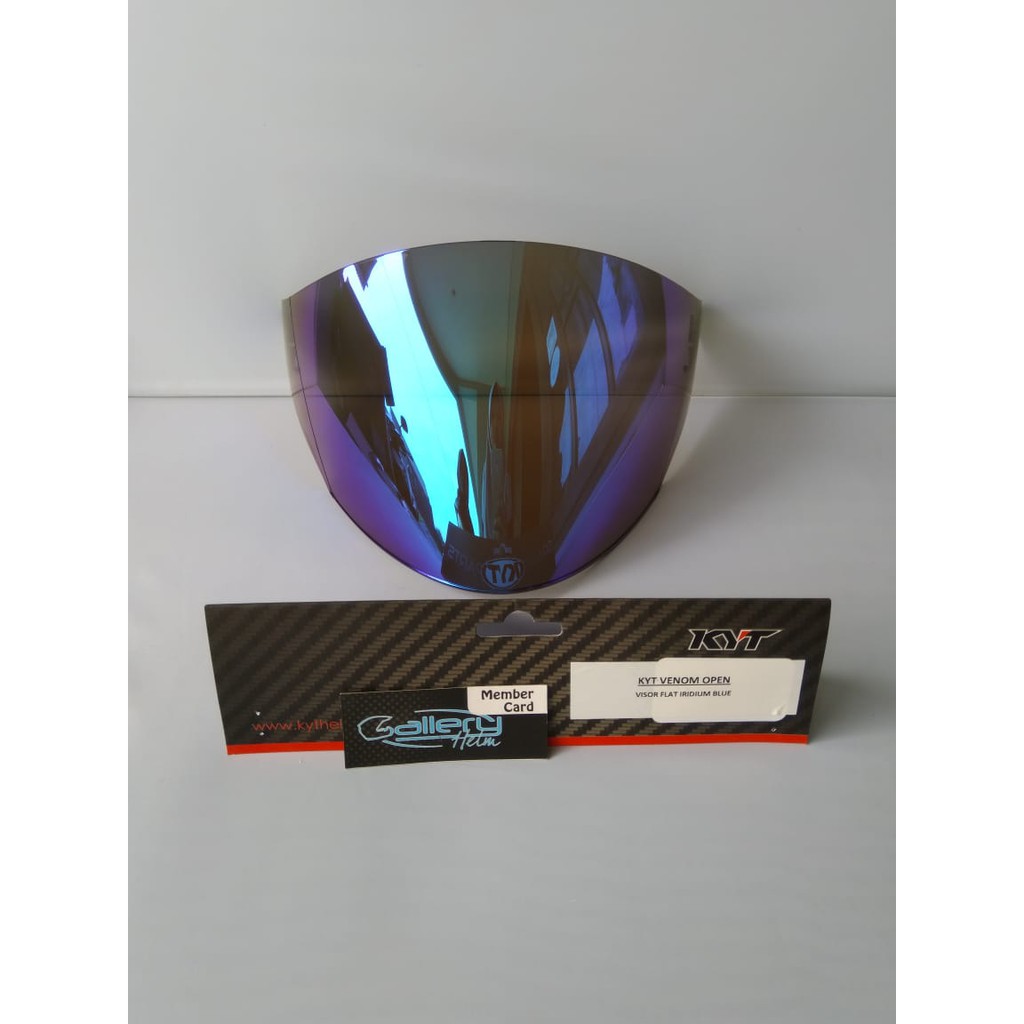 KYT Venom Open Sparepart - Visor Flat Iridium Blue / KYT Venom Open Iridium