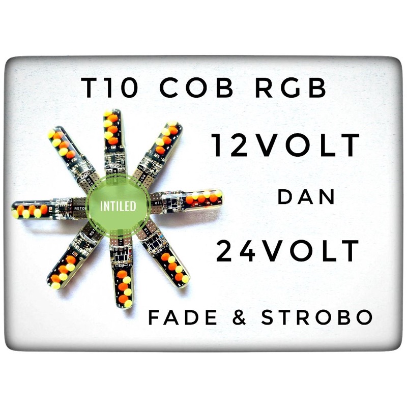 12VOLT/24VOLT - T10 COB RGB KEDIP OTOMATIS