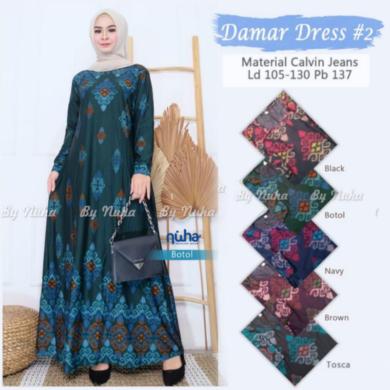 RESTOK GAMIS JUMBO CALVIN JEANS GENDHIS LARASWATI WENING AINUR  DAMAR JUMBO XXL 105 MELAR